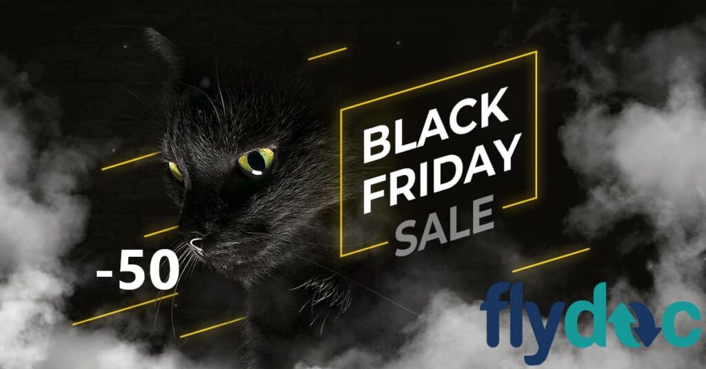 «Чорна п’ятниця» від сервісу FlyDoc – 50% знижки протягом 3х днів!
