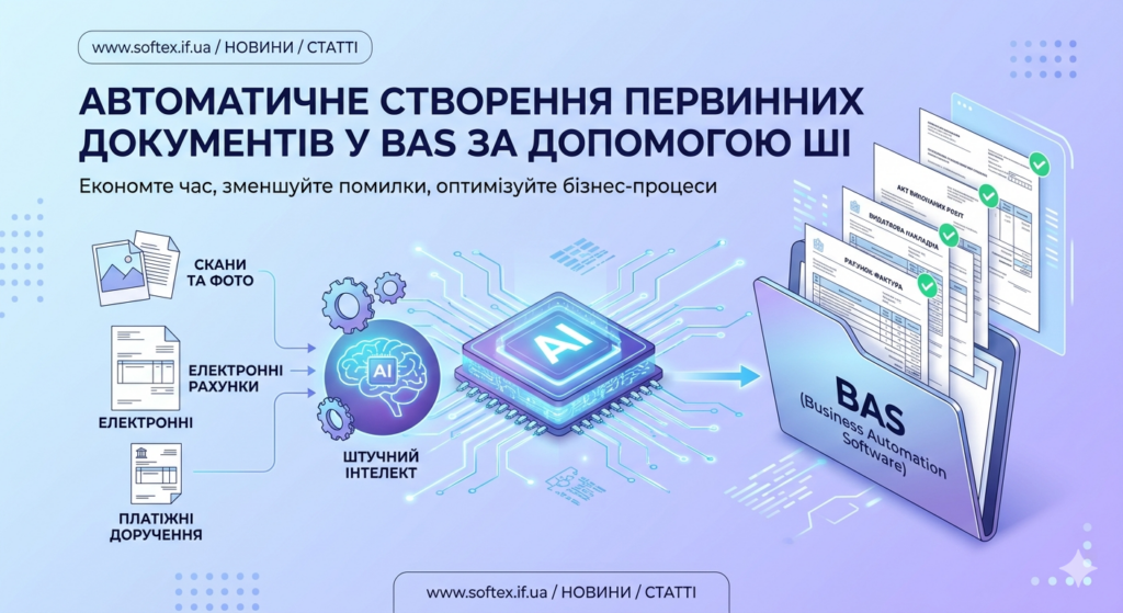 Автоматичне створення первинних документів у BAS за допомогою ШІ